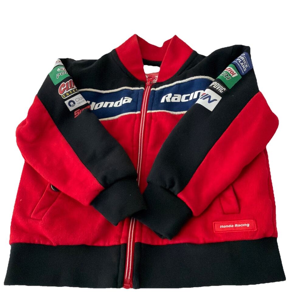 Honda Racing F1 Castrol Power 1 Snap-On Red Fleece Jacket Sz 24/30 2-3 Year Old